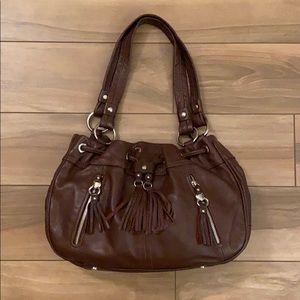 B. Makowsky Brown Shoulder Purse